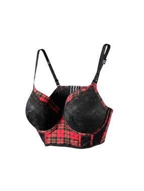 TORRID XO Plunge Corset Push-Up Bra 44DDD NWT Punk Fairy